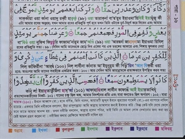 qr code color coded quran । কিউ আর কালার কোডেড ক্বরীয়ানা কুরআন